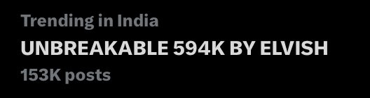 LeeAhir's tweet photo. UNBREAKABLE 594K BY ELVISH 

@ElvishYadav🫶🏻❤️‍🔥 

Love you bhai🫶🏻❤️ https://t.co/XaHhWpS1Q4