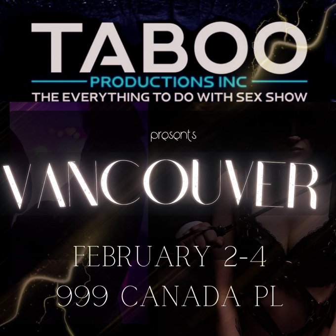 Come check out the @thetabooshow event today and tomorrow if you haven't yet! Get a chance to meet me<a class="tags" target="_blank" title="On Twitter" href="/?out=eyJ0eXAiOiJKV1QiLCJhbGciOiJIUzUxMiJ9.eyJpYXQiOjE3MjI4Njc2MjgsImlzcyI6InR3cG9ybnN0YXJzLmNvbSIsIm5iZiI6MTcyMjg2NzYyOCwiZXhwIjoxNzU0NDAzNjI4LCJyZWRpcmVjdF91cmwiOiJodHRwczovL3R3aXR0ZXIuY29tL3RoZXRhYm9vc2hvdyJ9.Zyh7QPDypqPuFOj6K0mXq3_-4hzL0cPeL_8XeRN5sa5OHZ9hCz1lnW7KiA88gYwck2lNauqvSJ9q8dzUPePQ0Q">@thetabooshow</a><a href="/tag/sexy"class="tags"><span>#sexy</span></a><a href="/tag/canadian"class="tags"><span>#canadian</span></a><a href="/tag/vancouver"class="tags"><span>#vancouver</span></a><a href="/tag/weekendfun"class="tags"><span>#weekendfun</span></a><a href="/tag/saturdaymood"class="tags"><span>#saturdaymood</span></a>
