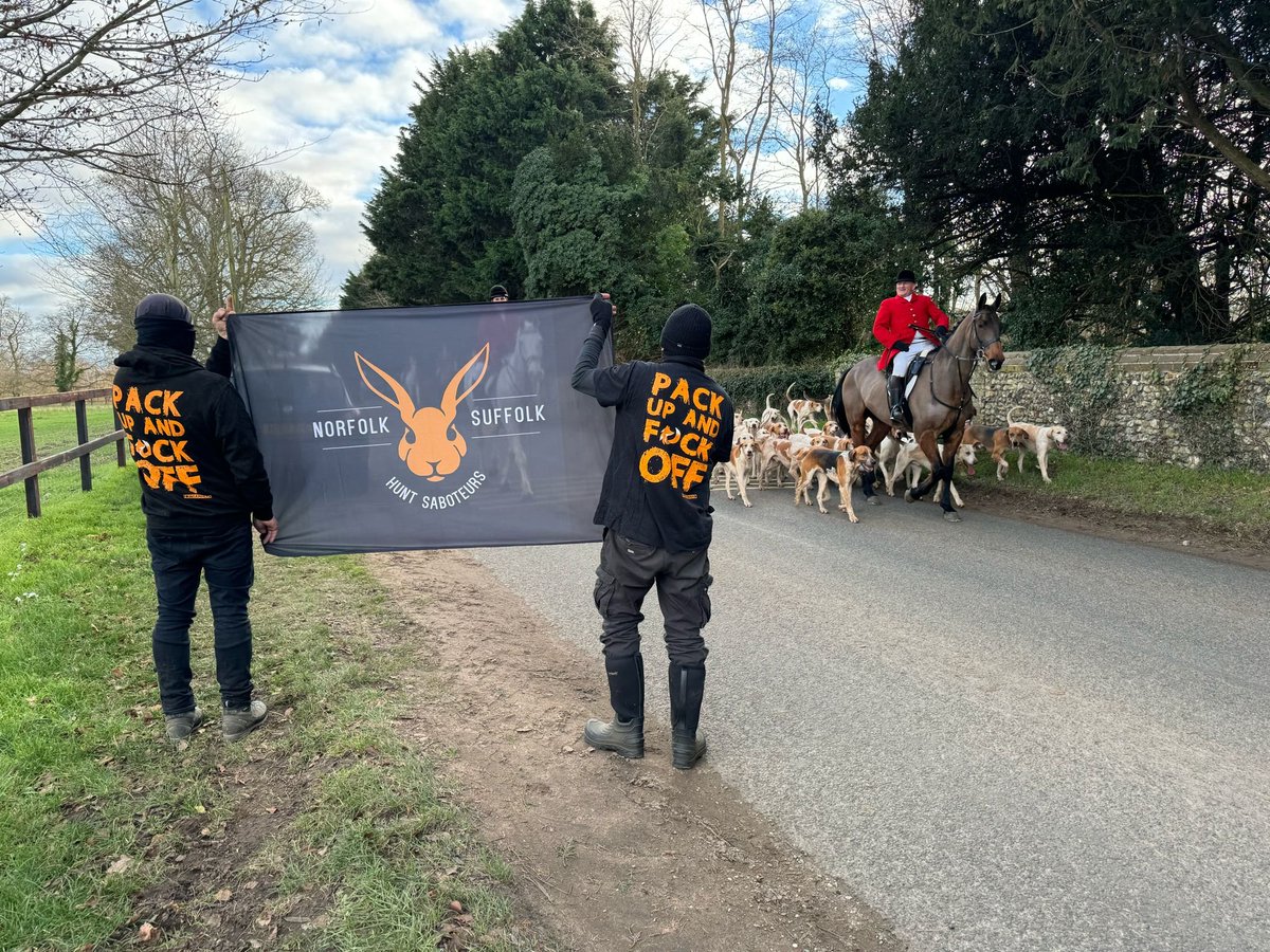 Look at the fat twunt on the horse... make me sick.  If I needed only ONE reason to vote Labour (and there are many!), it would be the fact that they will close the loopholes so the cunts foxhunting will have their bloodlust curbed.  Apologies for language but many of you get it