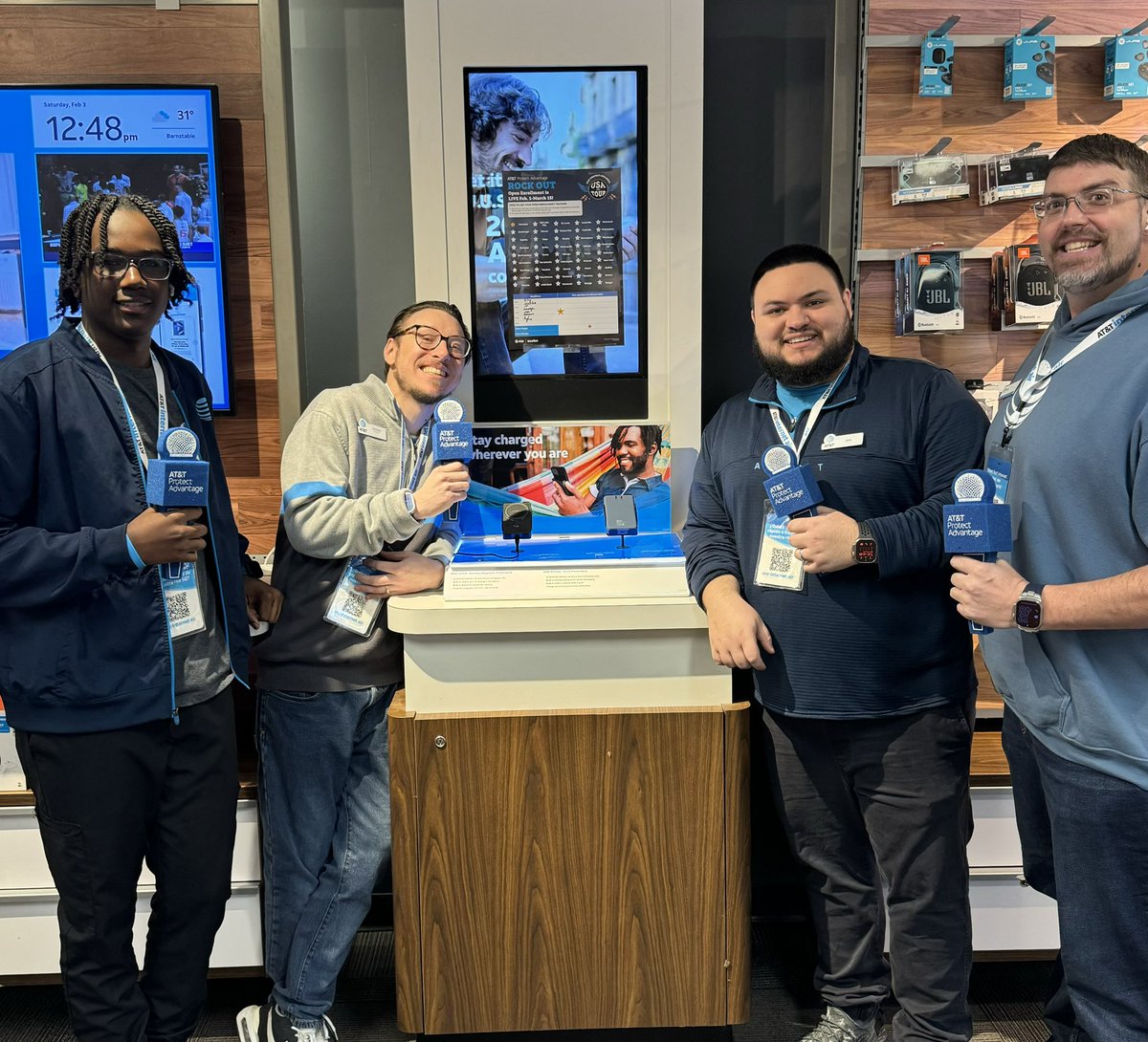 zachireland84's tweet photo. Let us use our microphones to tell you about @Asurion Open Enrollment on the Cape! We’re going to need more stickers than this @bracken_slb! #OpenEnrollment #OurNE #wiNEverything @ChrisCamara84 @pnixnix @emilywiper @TheRealOurNE https://t.co/ZSAibBC6xX