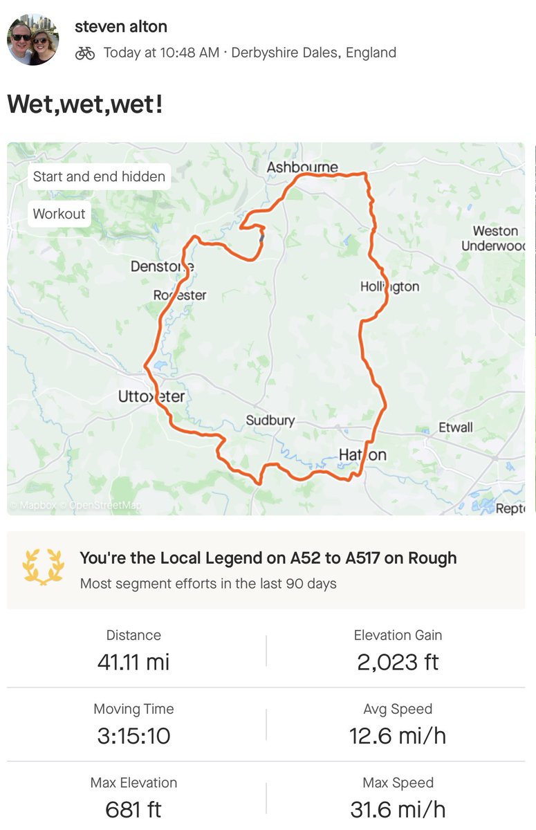 AltonSteven's tweet photo. Very wet @pedallingforpubs training ride with a much needed pint of Pedigree at the excellent @LionHollington , great to catch up with free trade member Daniel to talk all things trade and vital Government investment. Todays ride dedicated to my supporters @cmbcuk ๐ #BeerPower https://t.co/rOCy7f7b1F