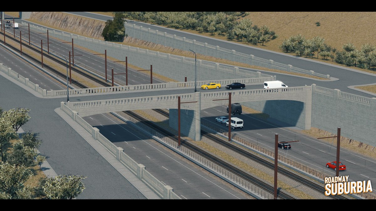 RELEASED: ROADWAY Suburbia - Barham Viaduct and Retaining Wall 

4 Lane overpass with a separate retaining wall network. Inspired by its real life counterpart in Los Angeles. 

Road is unmarked, thus it can be customized with IMT. 

steamcommunity.com/sharedfiles/fi…