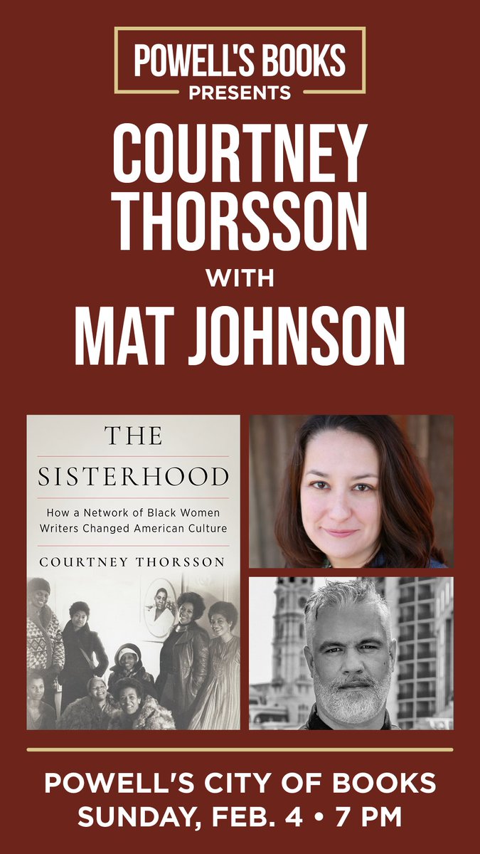 Tomorrow! @mat_johnson @Powells @ColumbiaUP @uoregon