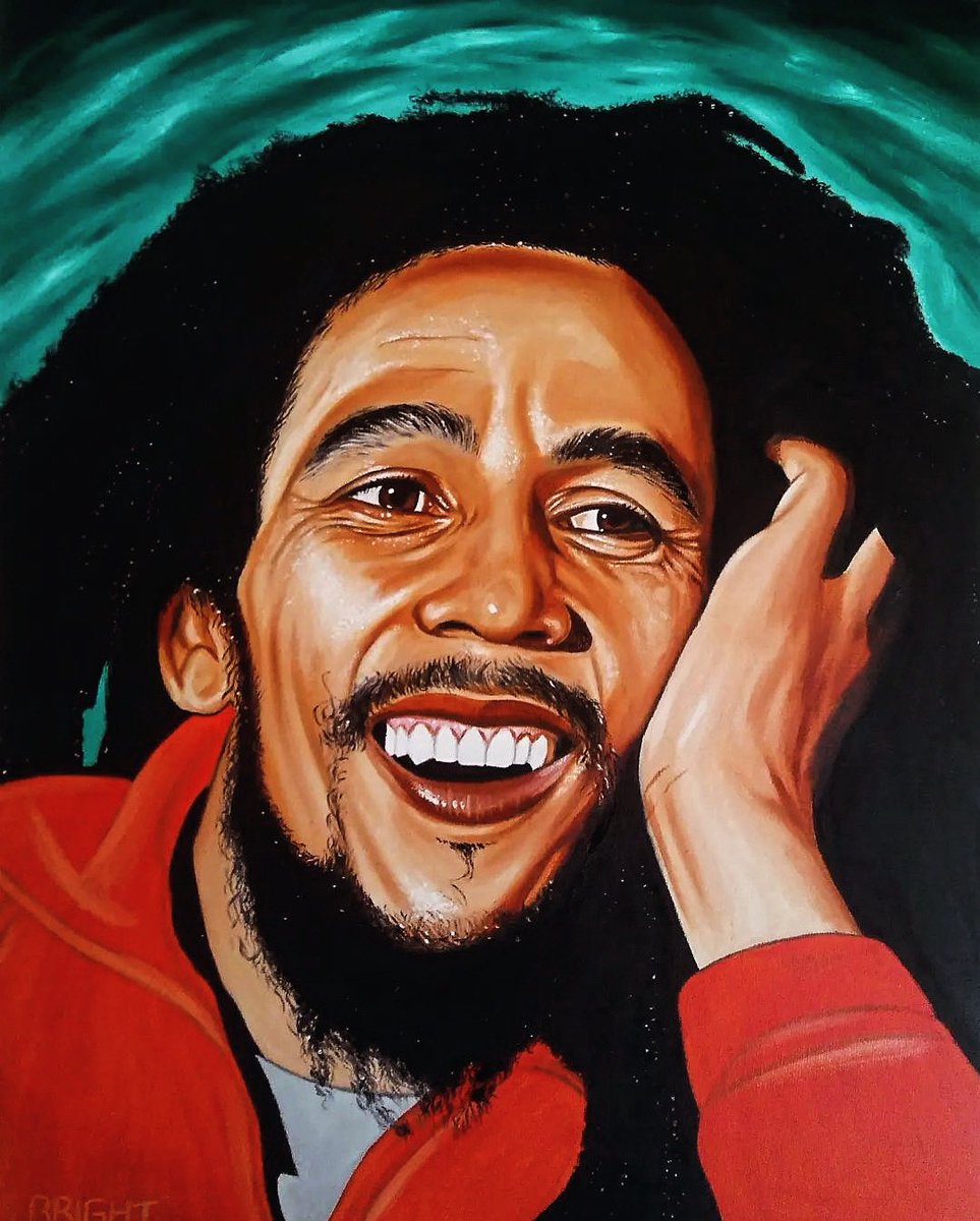 “From the very first time I blessed my eyes on you girl, my heart says follow through.” #WaitingInVain #BobMarley

🎨 by @brightntuliart
#bobmarleyart