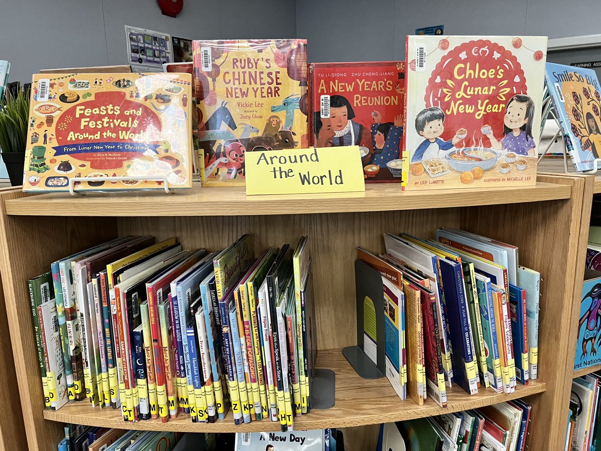 Mrs__MacDonald's tweet photo. A visit to #sd36tl @DanaShiels’s ever transforming @GreenawayLLC - thoughtful consideration to placement &amp; housing of student-focused collections. Can’t wait to see her NF transformation in the months to come. #sd36learn #IndigenousPeoplesCollection #WorldHolidaysCollection https://t.co/WRjhmtDHuO