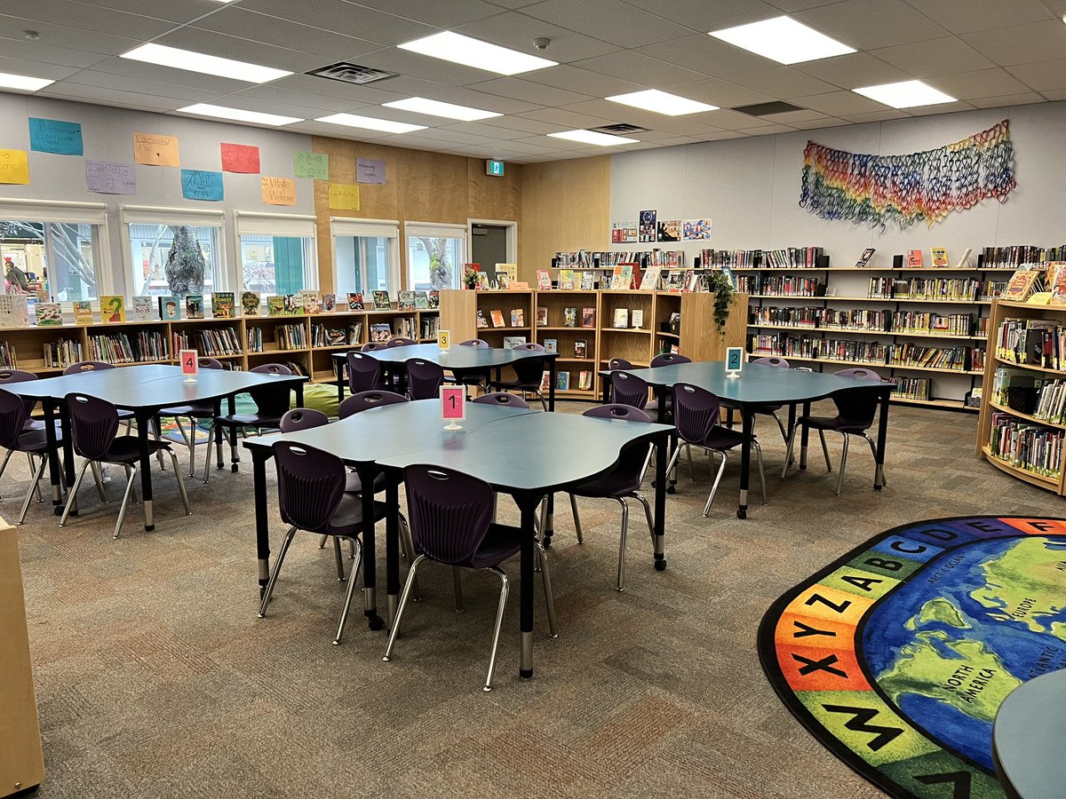 Mrs__MacDonald's tweet photo. A visit to #sd36tl @DanaShiels’s ever transforming @GreenawayLLC - thoughtful consideration to placement &amp; housing of student-focused collections. Can’t wait to see her NF transformation in the months to come. #sd36learn #IndigenousPeoplesCollection #WorldHolidaysCollection https://t.co/WRjhmtDHuO