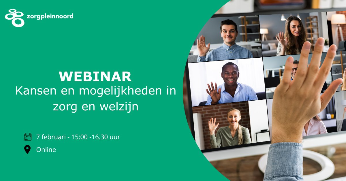 ZorgpleinNoord's tweet photo. Woensdag 7 februari kun je van 15.00 tot 16.30 uur weer meedoen met het gratis webinar 'Ontdek jouw kansen in zorg en welzijn'. Wil je er bij zijn? Meld je dan aan! https://t.co/D0zvfUAtIU

#sterkinjewerk #ontdekdezorg https://t.co/OPJMRoH3ZE
