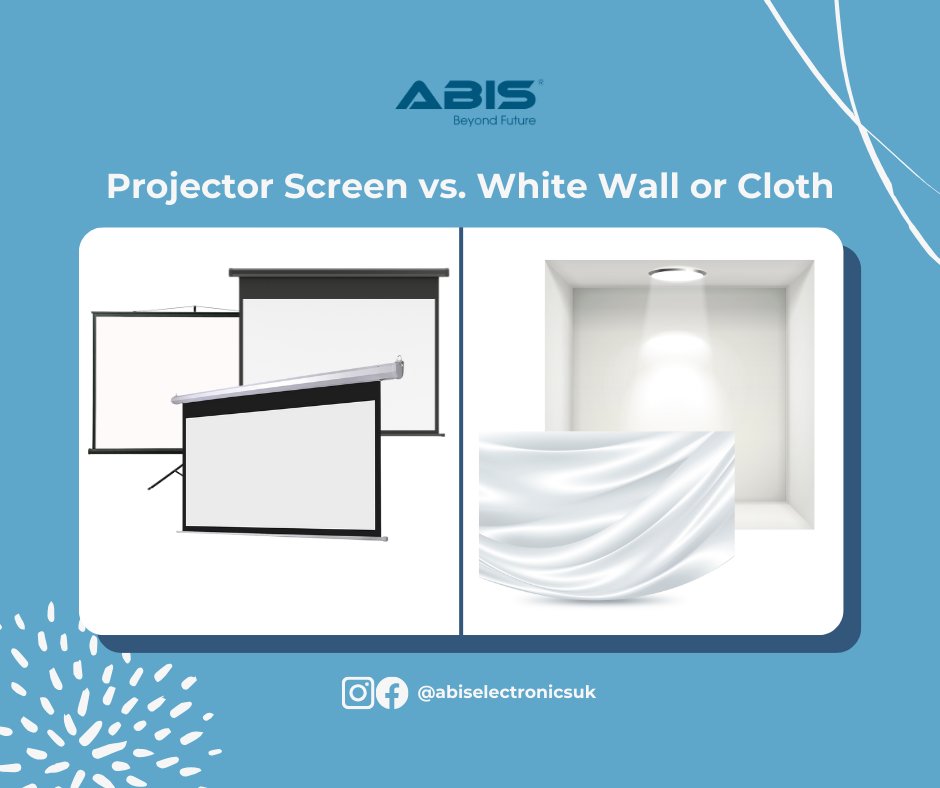 abiselectronics's tweet photo. Sure, a white wall or cloth may be cost-effective, but are you missing out on a lot?

Explore the benefits and upgrade your visual experience with ABIS Projector Screens. 🌟🌐 #ABISProjectorScreens #VisualUpgrade

Order here: https://t.co/u4pf0PSPiS https://t.co/ELVW9hhgtL