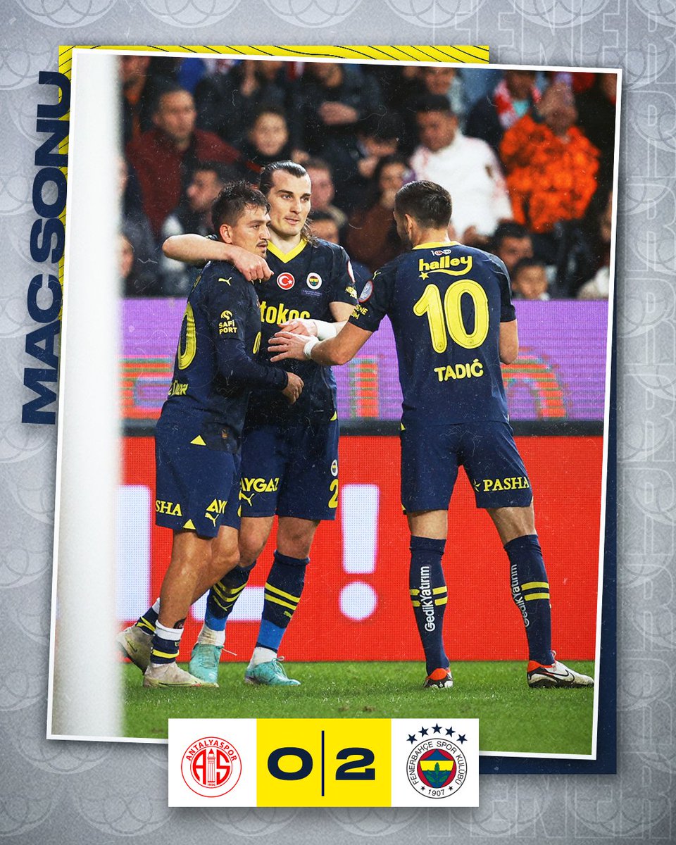 Fenerbahce's tweet photo. Lider, Antalya'dan 3️⃣ puanla dönüyor! 💪 https://t.co/zMca3FOoNv
