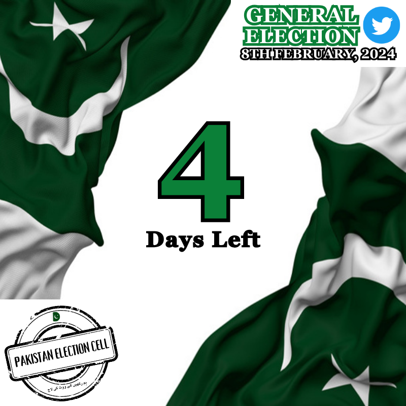 pakelectioncell's tweet photo. عام انتخابات میں 4 دن باقی ۔۔۔
پاکستان الیکشن سیل لا رہا ہے ملک کے مختلف علاقوں کی تفصیلات ۔۔۔ 
جڑے رہئیے پاکستان الیکشن سیل کے ساتھ ۔۔۔  
کیونکہ ہم رکھیں گے "ووٹ کی لاج" 
 
#Elections2024  #pakistan #democracy #electioncommission #voting #pakistanelectioncell https://t.co/h9Y2IzDk9i