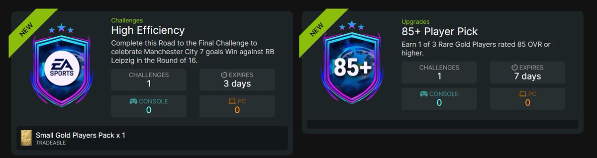 FUTWIZ's tweet photo. Two new SBCs available as well! https://t.co/zktJ3EABuD