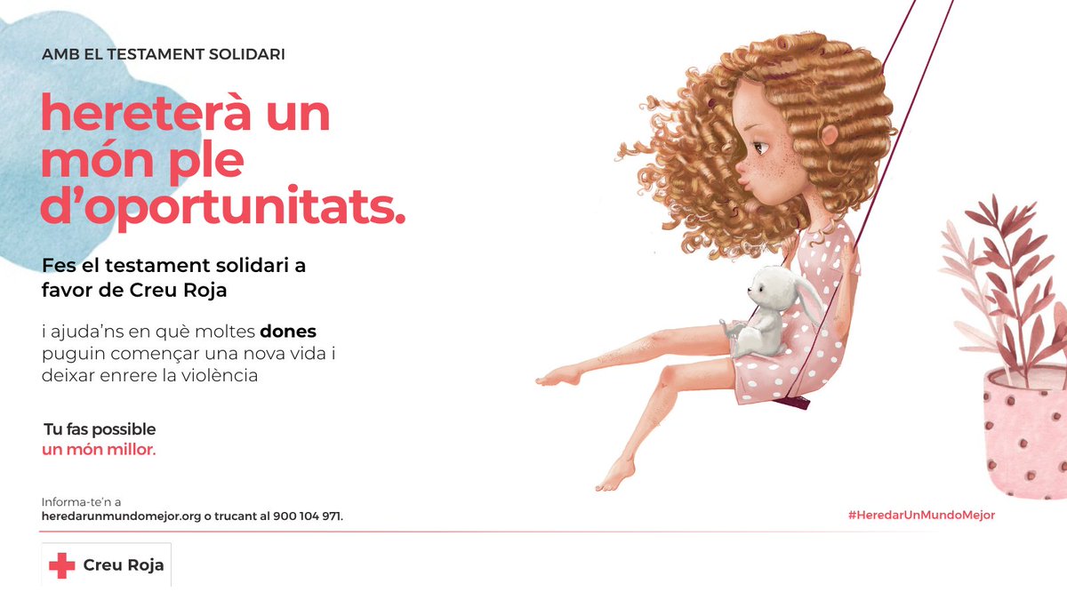 CreuRojaCAT's tweet photo. 🙅‍♀️Ajuda’ns en què moltes dones puguin començar una nova vida i deixar enrere la violència fent el #TestamentSolidari a favor de la #CreuRoja.

 ❓ Informa-te'n a: https://t.co/S5LA8LbMAo  

🤝Amb tu, aconseguim plegats un món millor ple d’oportunitats. https://t.co/u6hd06Mv7C