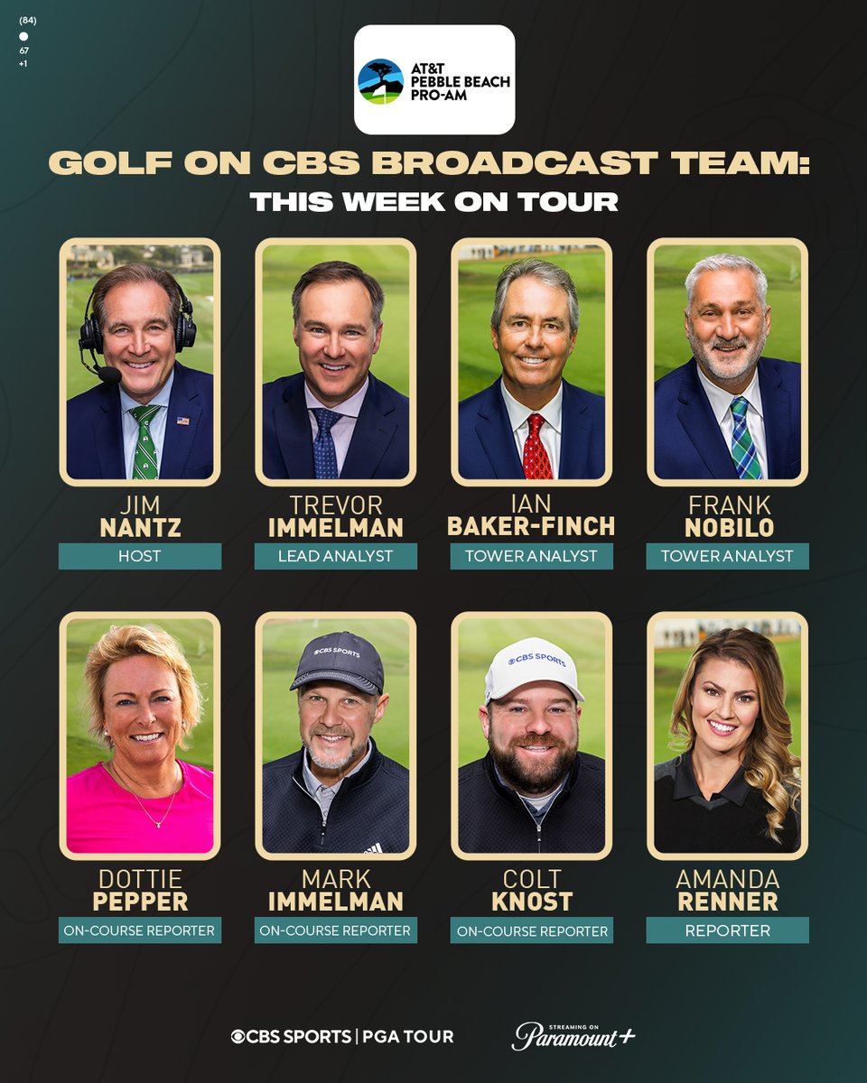 Golf on CBS ⛳ (@golfoncbs) on Twitter photo Our crew is in position at Pebble Beach! 🙌
Watch live <a href="/attproam/">AT&T Pebble Beach Pro-Am</a> coverage coming up at 3pm ET on CBS and streaming on <a href="/paramountplus/">Paramount+</a> Our crew is in position at Pebble Beach! 🙌
Watch live <a href="/attproam/">AT&T Pebble Beach Pro-Am</a> coverage coming up at 3pm ET on CBS and streaming on <a href="/paramountplus/">Paramount+</a>