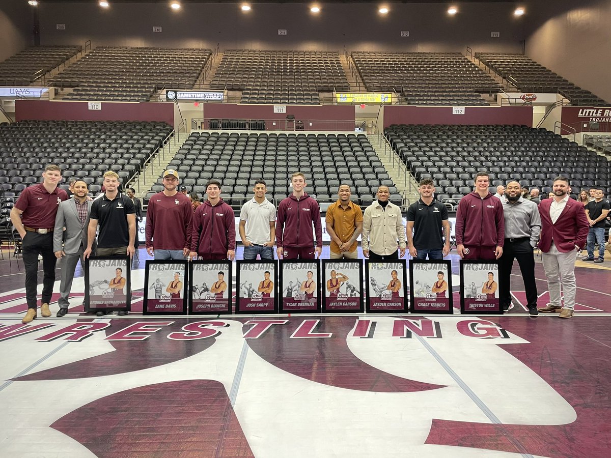 LittleRockWRES's tweet image. Extremely proud to recognize these nine trailblazers and pillars of the program on Senior Day.

#LittleRocksTeam