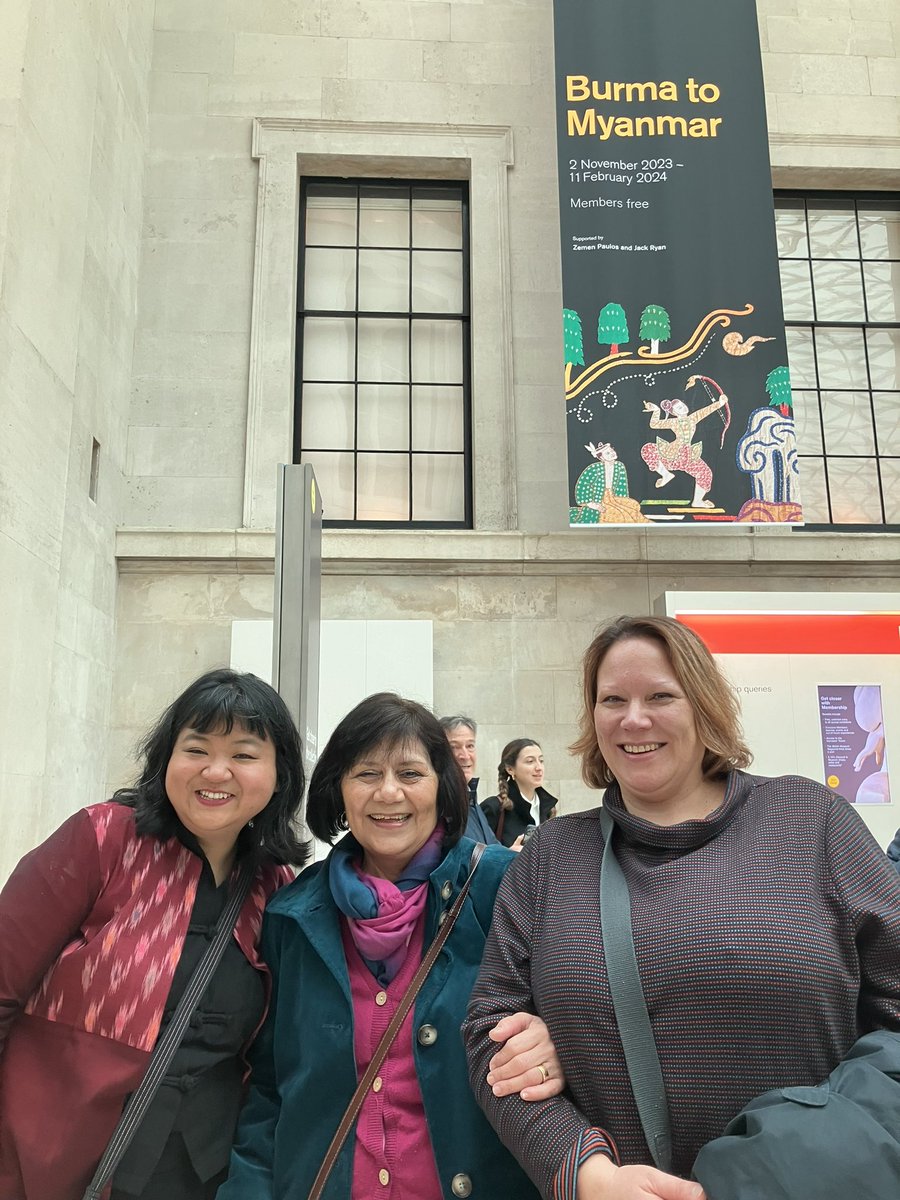 Liese Perrin (@liese_perrin) on Twitter photo So glad I was able to see the <a href="/britishmuseum/">British Museum</a> ‘Burma to Myanmar’ exhibition and associated cultural event today. Lots of reminiscing with my Mum and sister about my Burmese grandparents 🥹And thanks to <a href="/meemalee/">meemalee.bsky.social</a> for tolerating me fangirling over her 😂 It was lovely to meet you! So glad I was able to see the <a href="/britishmuseum/">British Museum</a> ‘Burma to Myanmar’ exhibition and associated cultural event today. Lots of reminiscing with my Mum and sister about my Burmese grandparents 🥹And thanks to <a href="/meemalee/">meemalee.bsky.social</a> for tolerating me fangirling over her 😂 It was lovely to meet you!