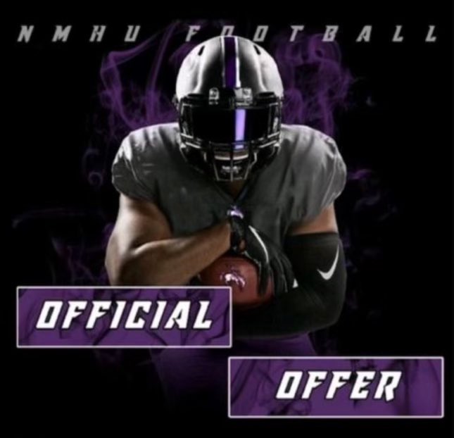After a great phone call with @NMHUcoachrhud I’m grateful and blessed to receive an offer from <a href="/NMHUFootball/">NMHU Football</a> ! <a href="/GametimeRC/">Gametime Recruiting & Consulting</a>  <a href="/SOAZFootball/">Southern Arizona Football</a> <a href="/gridironarizona/">Gridiron Arizona</a> <a href="/DBCoachGaddis/">Cam Gaddis</a> <a href="/SCLancerNation/">Salpointe Football</a>