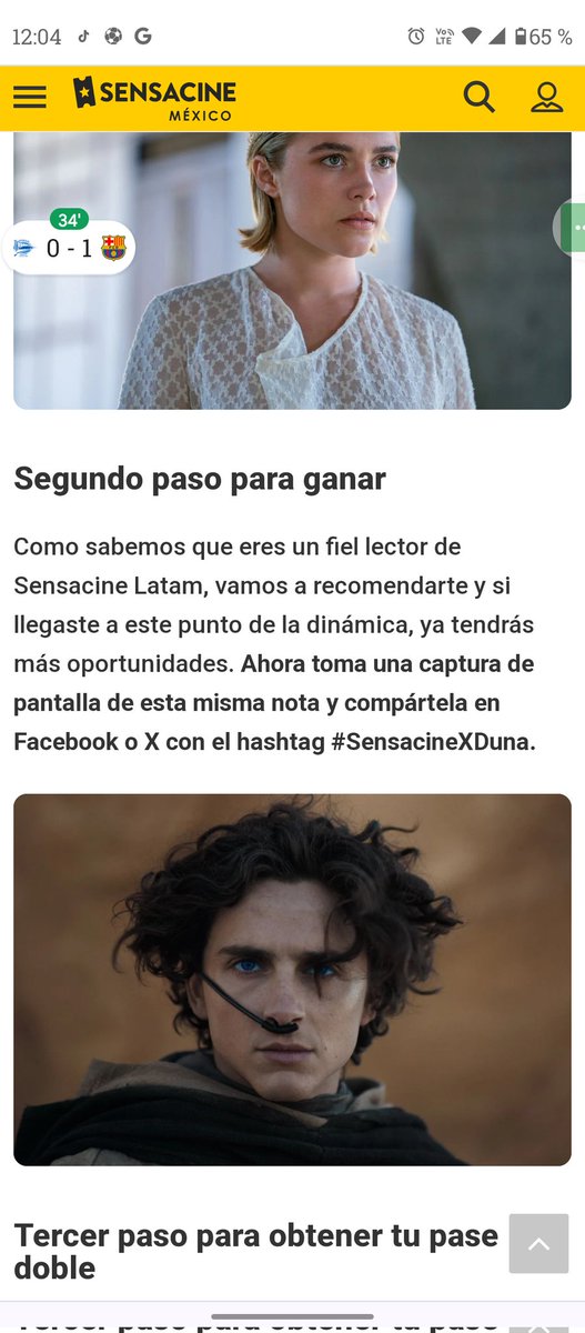 fridagiovannaf's tweet photo. @SensaCineLATAM #SensacineXDuna https://t.co/lGO2agWHsl
