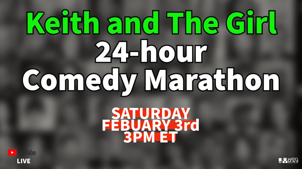 It's marathon time!

We're going live soon for 24 hours!

Listen and/or watch at KATG.com/MARATHON