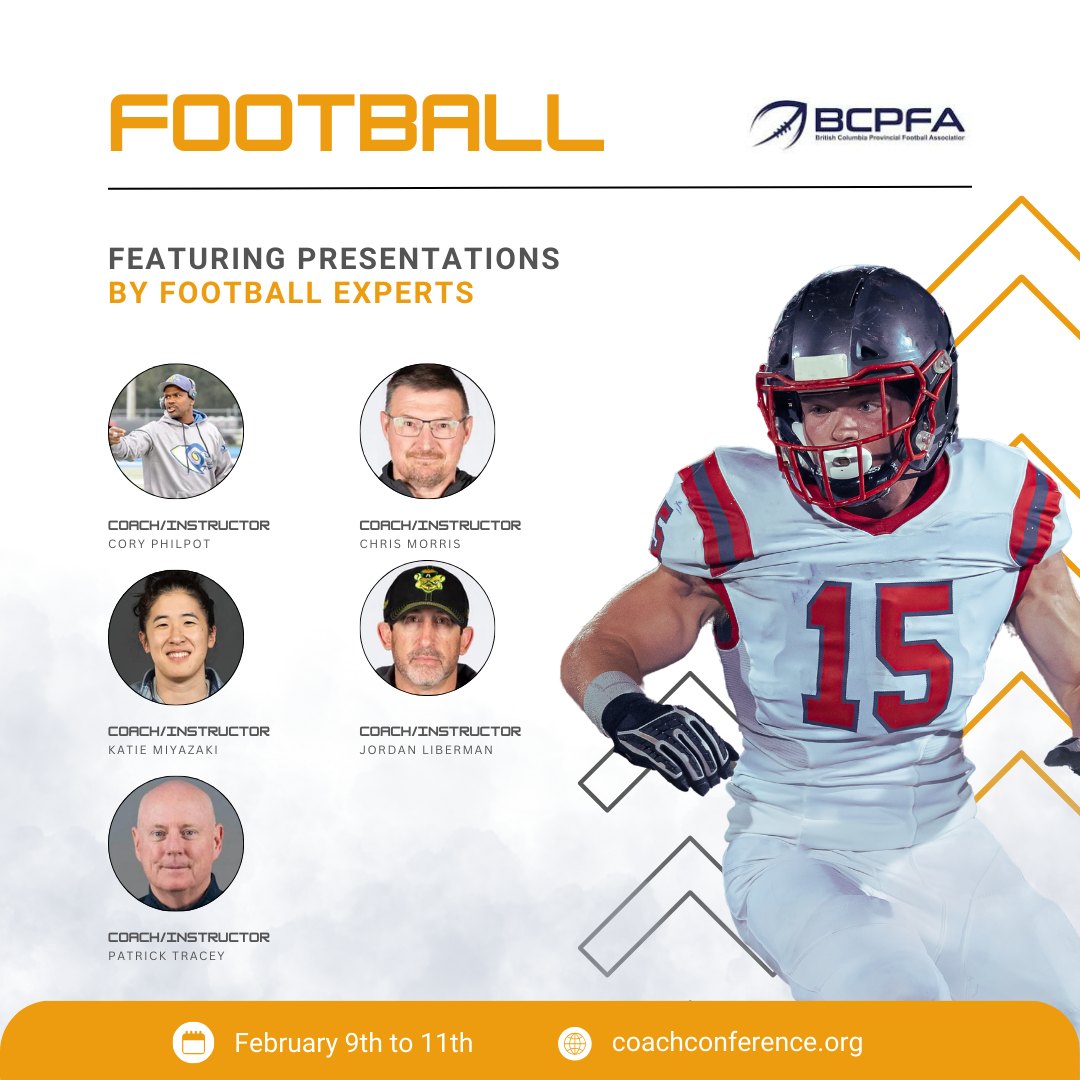 February 10 at Simon Fraser University. Gain valuable insights from top football speakers and coaches 🏈 Register now to secure your spot! coachconference.org #coachconference2024 #sportconference #football