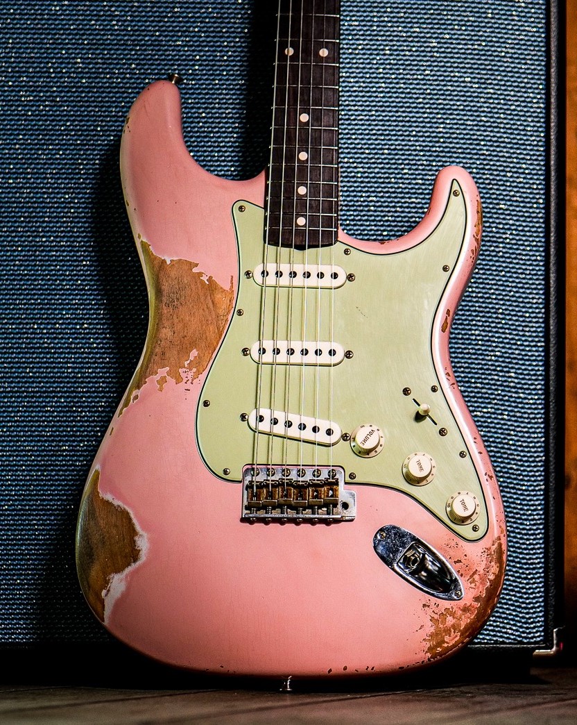 1961 Fender Strat Shell Pink #guitar #FenderCustomShop #Stratocaster #Straturday