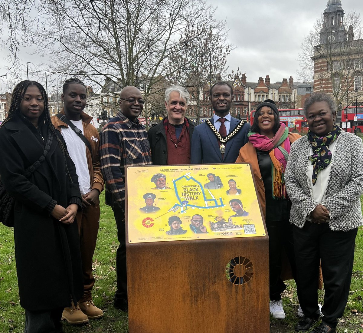 Pleasure to launch the Camberwell Black History Walk this morning. Walk the trail to learn about the inspiring lives of black figures who transformed & shaped #Southwark #UK. Thank you to Camberwell Society, @SE5Forum, @TheatrePeckham @lb_southwark & others.#InspirationalPeople