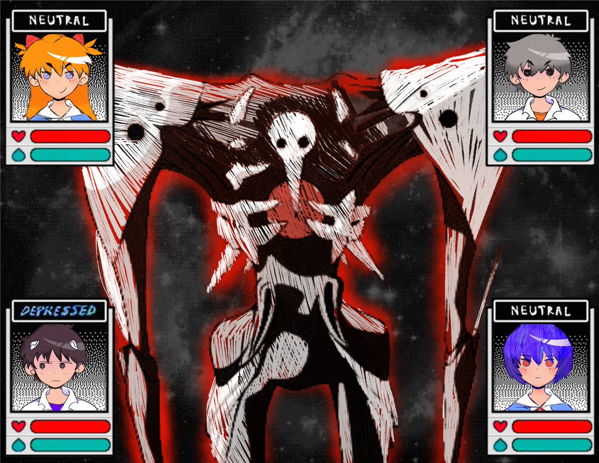 Htony_yt's tweet photo. Battle against Sachiel #omori #EVANGELION https://t.co/VirEVJR4of