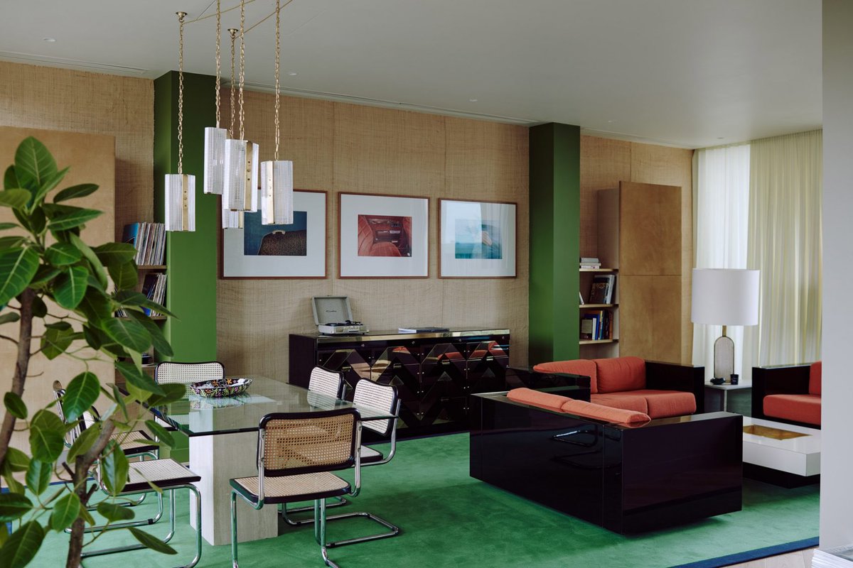 luusssso's tweet photo. The soft greens and clean lines of this London apartment are incredible https://t.co/3o4mjQmNAR