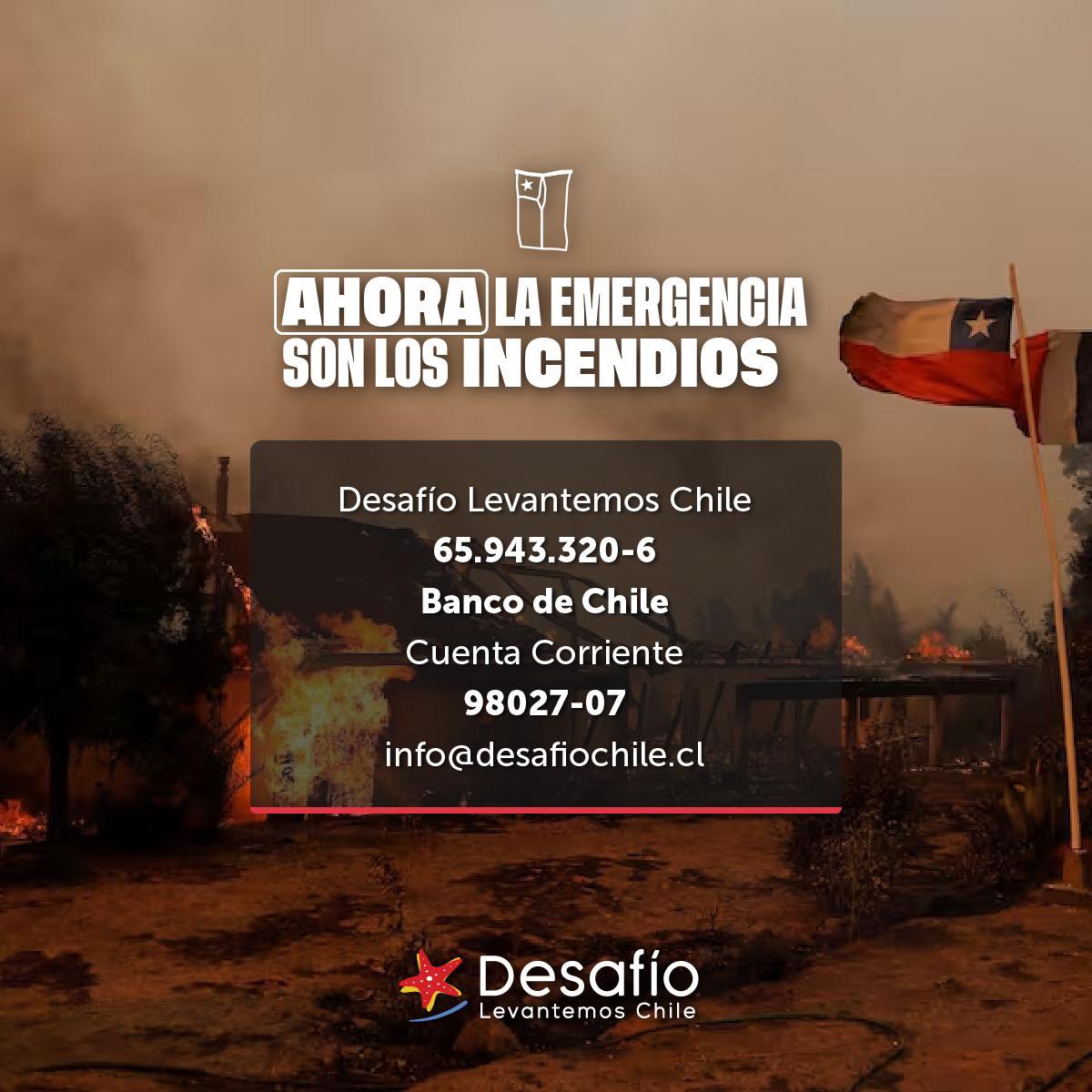 Guillermo Aranguiz (@grilloaranguiz) on Twitter photo Ahora la emergencia son los incendios y <a href="/desafiochile/">Desafío Levantemos Chile</a> estará ayudando a todos los afectados, ayudanos compartiendo esta imagen y más gente pueda ayudar 🙏🏻🙏🏻🙏🏻 #FuerzaChile #IncendioForestal #IncendiosForestales #VinadelMar #Valparaíso Ahora la emergencia son los incendios y <a href="/desafiochile/">Desafío Levantemos Chile</a> estará ayudando a todos los afectados, ayudanos compartiendo esta imagen y más gente pueda ayudar 🙏🏻🙏🏻🙏🏻 #FuerzaChile #IncendioForestal #IncendiosForestales #VinadelMar #Valparaíso