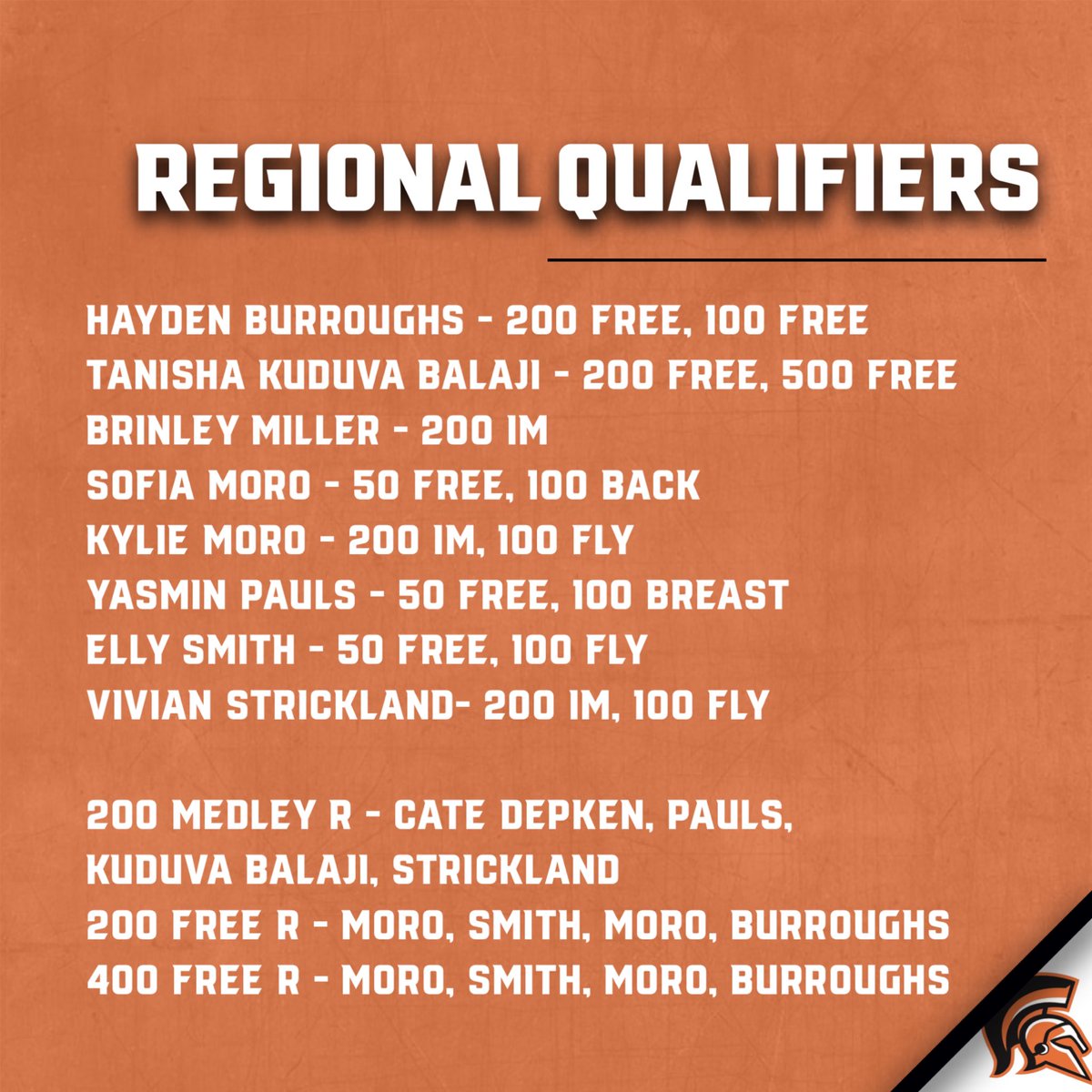 NWHS_Swim's tweet photo. Celebrating our all-county, all-conference, and regional qualifiers! Saturday we head to Regionals. Let’s go Trojans! 🏊‍♂️🧡 @NCHSTROJANS https://t.co/heDG2qIP1c