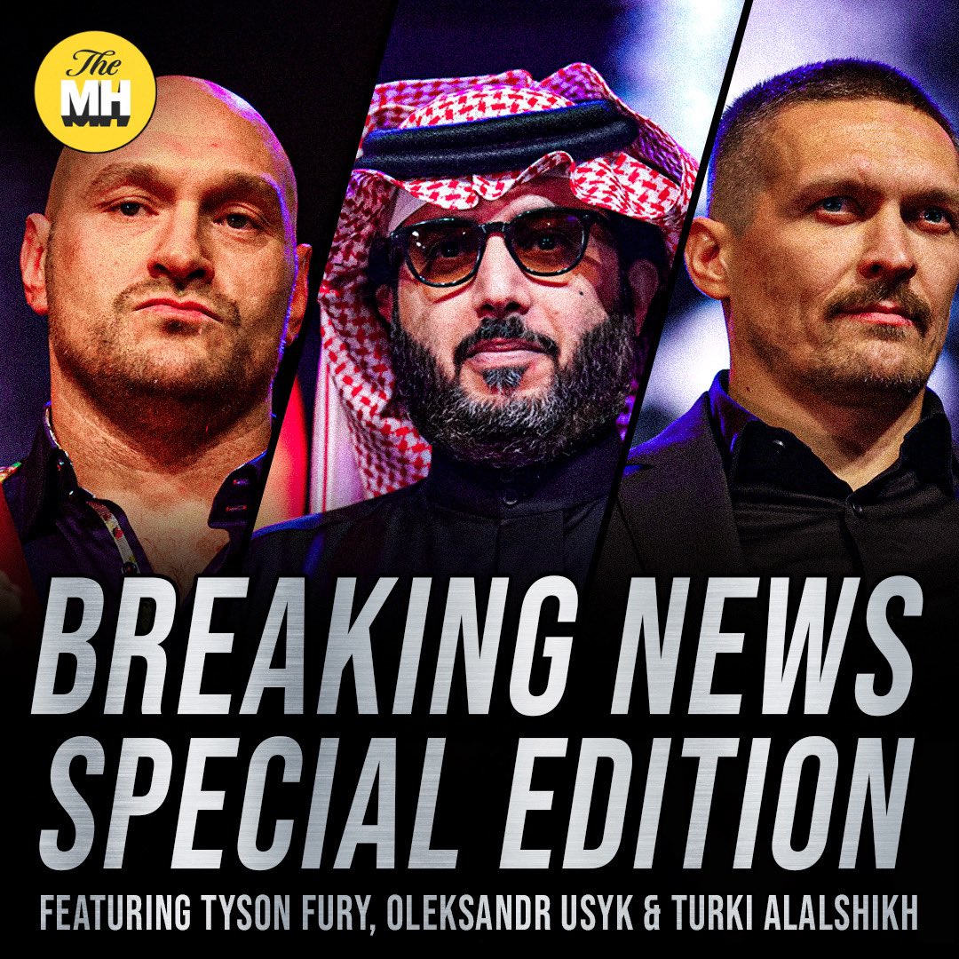 arielhelwani's tweet photo. Happy Saturday!

WE’VE GOT A BREAKING NEWS EDITION OF THE SHOW IN LESS 30 MINUTES.

2 pm et / 7 pm UK time / 11 am pt.

Guests:

@Tyson_Fury 
@usykaa 
@Turki_alalshikh 

Much to discuss. Much to be announced. 

Talk then. 

https://t.co/1624GLnGEZ https://t.co/kI6Vqngg1F