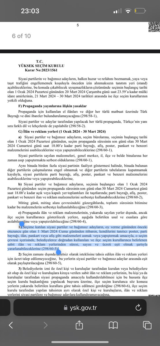 phdburak's tweet photo. @06melihgokcek YSK’nın aldığı karar gereği 1 Mart 2024 tarihinden önce reklam panolarında logolu afiş kullanmak yasak. 

Yani siz kurallara uyan bir kişiyi, kurallara uymakla suçluyorsunuz.

İlginç.

#seçim #başkan #yasa #kural #ysk https://t.co/amdoY0lUic