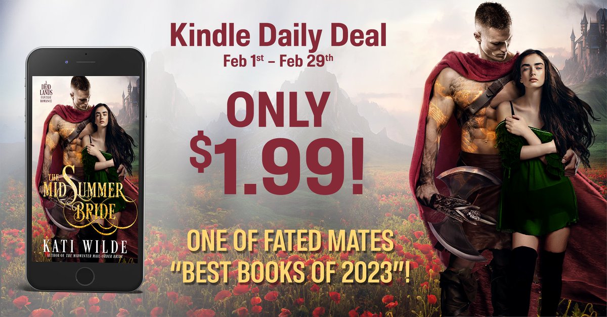 The Midsummer Bride, one of the Fated Mates podcast's "Best Books of 2023", is now on sale for only $1.99! 

Kindle Daily Deal: amzn.to/4760TNg

This book is part of the Dead Lands fantasy romance series but it can stand alone.