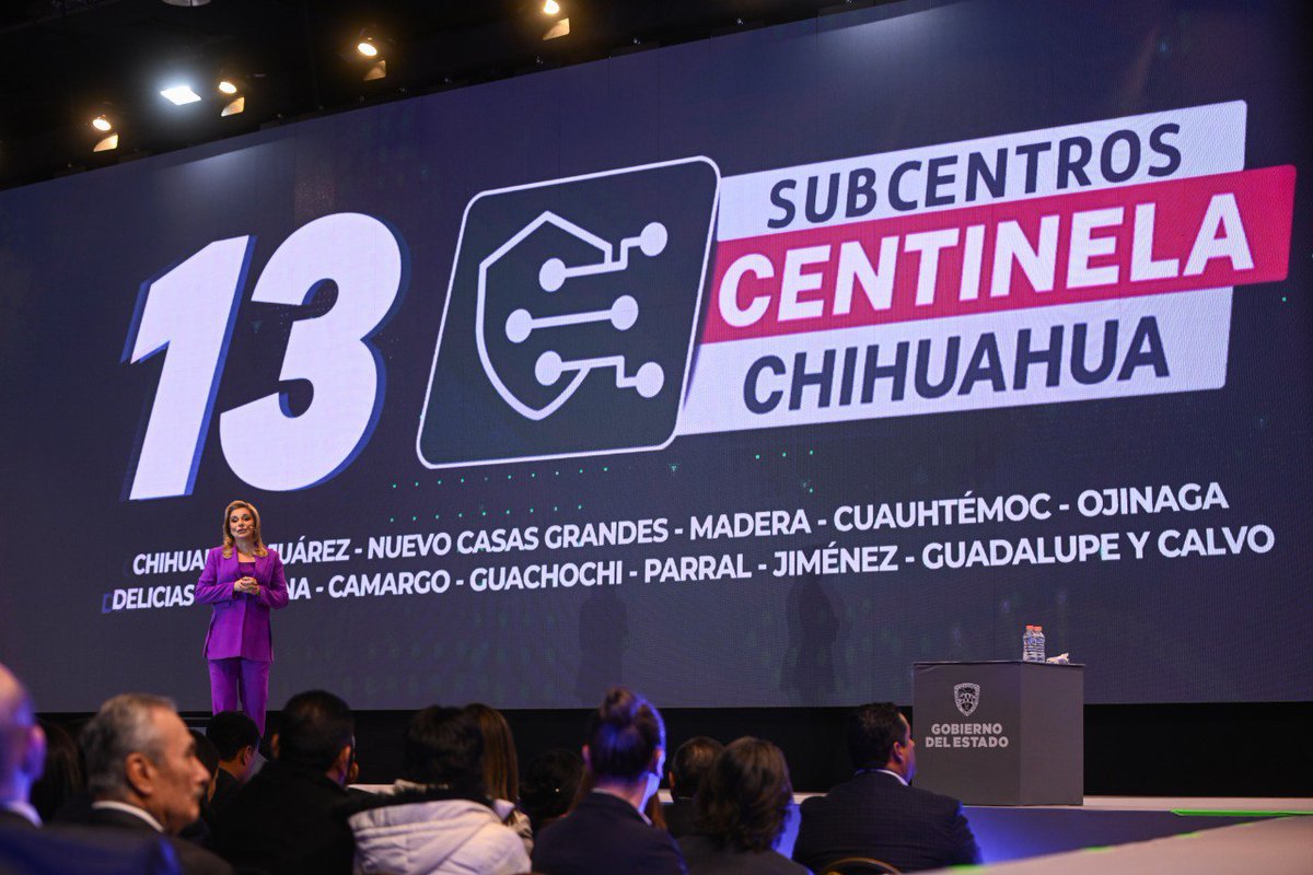 MaruCampos_G's tweet photo. Además de dignificar a nuestros cuerpos policiacos, invertimos en tecnología de punta para combatir a la delincuencia a través de la Plataforma Centinela.

En este 2024 estarán operando al 100% de su capacidad los 13 Subcentros que la conforman, y que hacen de Chihuahua el único Estado con C7 en todo el país.
#JuntosDamosResultados #2doInformeMaruCampos
