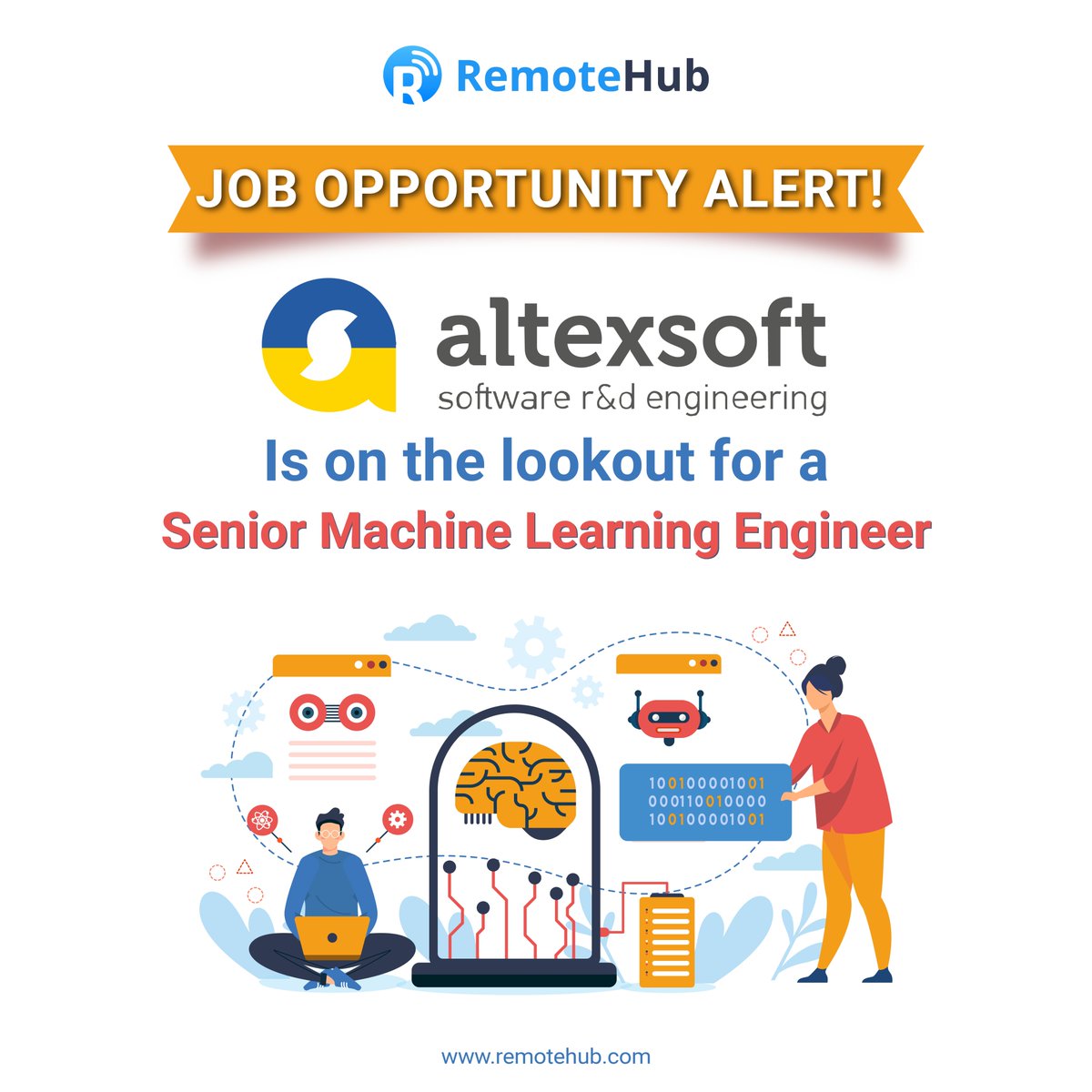 remotehub_com's tweet image. AltexSoft is on the lookout for a talented Senior Machine Learning Engineer to join their team, working on cutting-edge projects for an American client. If you&apos;re passionate about AI then do apply now: 
remotehub.com/jobs/details/s…

#JobAlert #MachineLearningEngineer