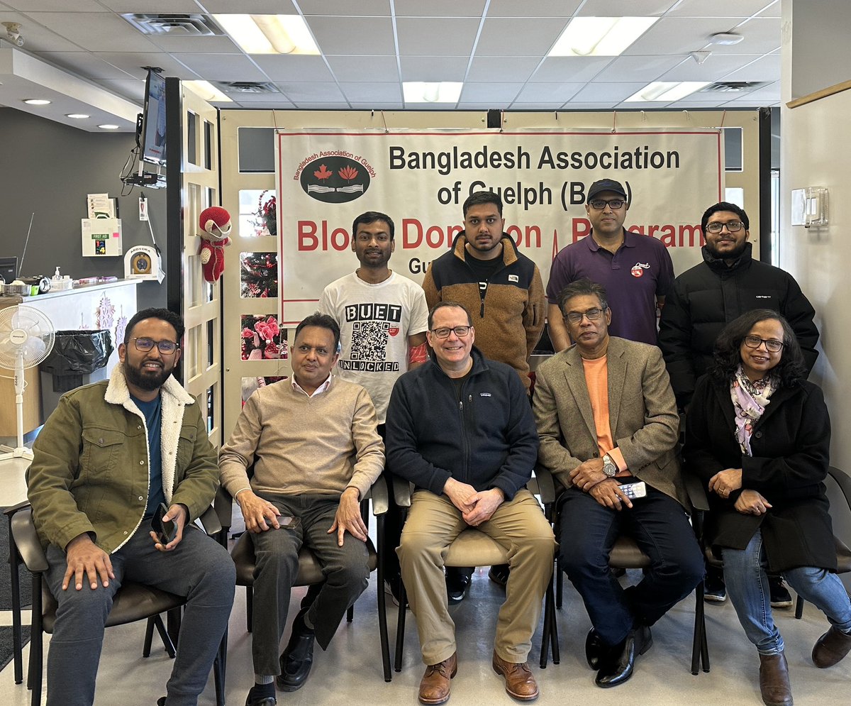 Thanks to the Bangladesh Association of Guelph for organizing today’s blood donations at the @LifelineOntario in #Guelph.