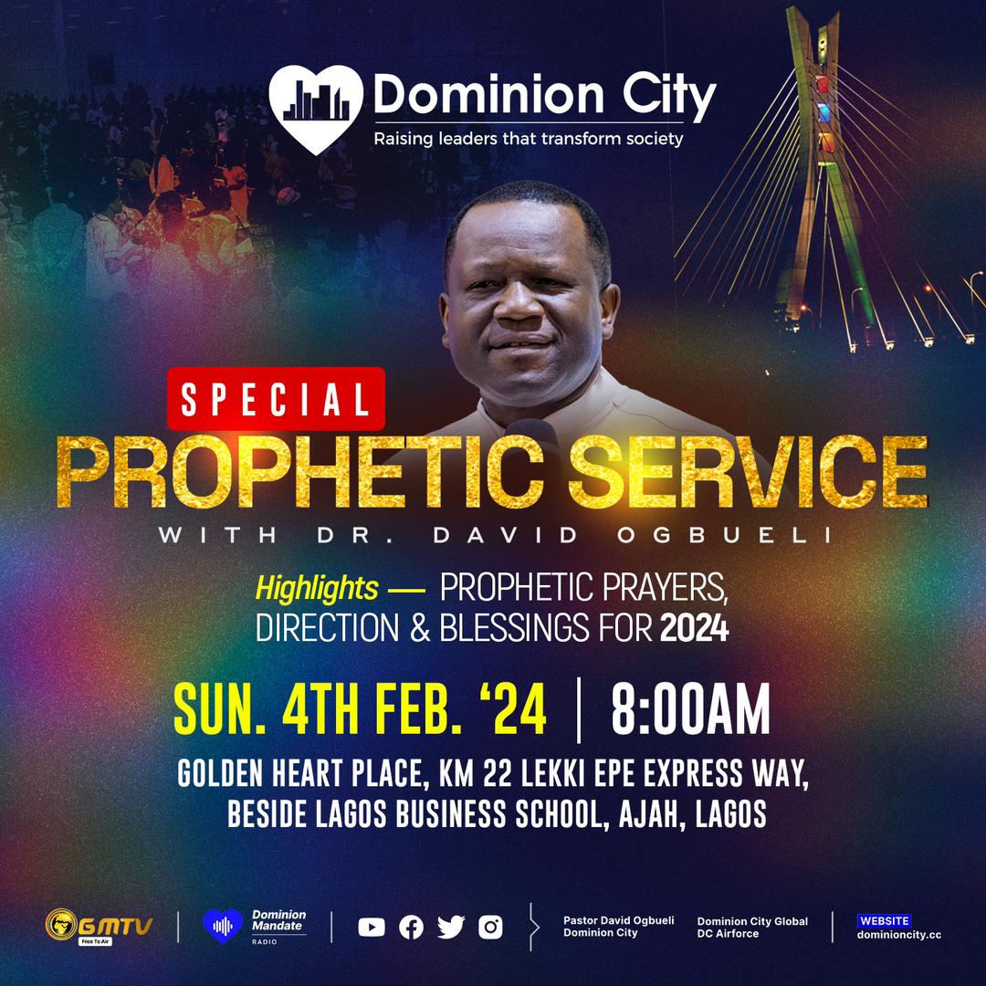 thedominioncity's tweet image. Just one word from God can make your year seemless. 
Be prepared to receive from God.

Spread the news!

#dominioncity #pastordavidogbueli #propheticprayers #healings #blessings #sundayservice #propheticservice #propheticmeeting