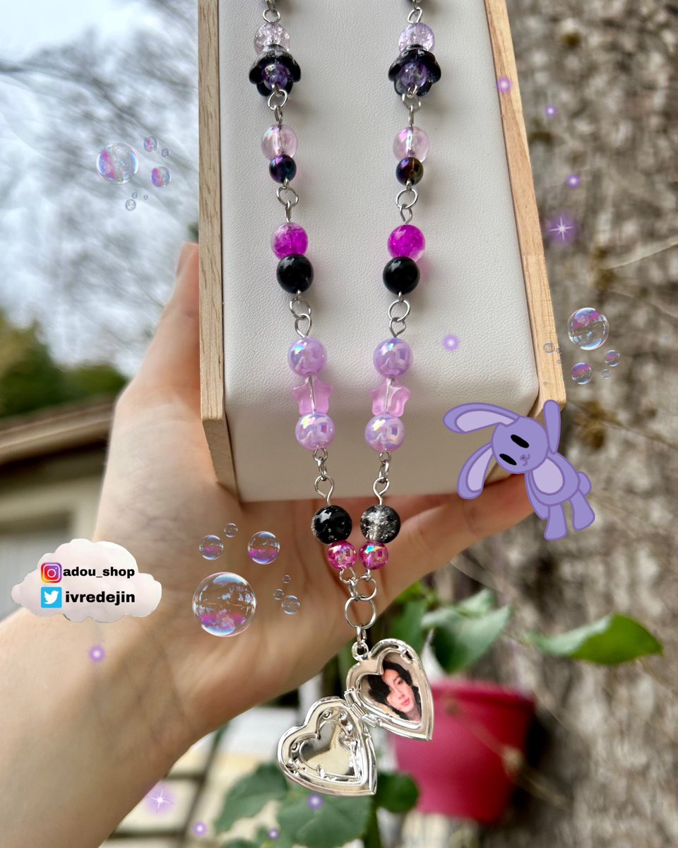 knoot_noot's tweet photo. 🫧 J’ai pu réaliser, sous commission personnalisée, un collier « Coquette Idol » sous le thème de Jungkook 💜

Pour une personne incroyable, j’ai voulu tester un nouveau format dites moi ce que vous en pensez 🫶🏻
~Bouh

💌 commission en dm https://t.co/vJnBauS4ng