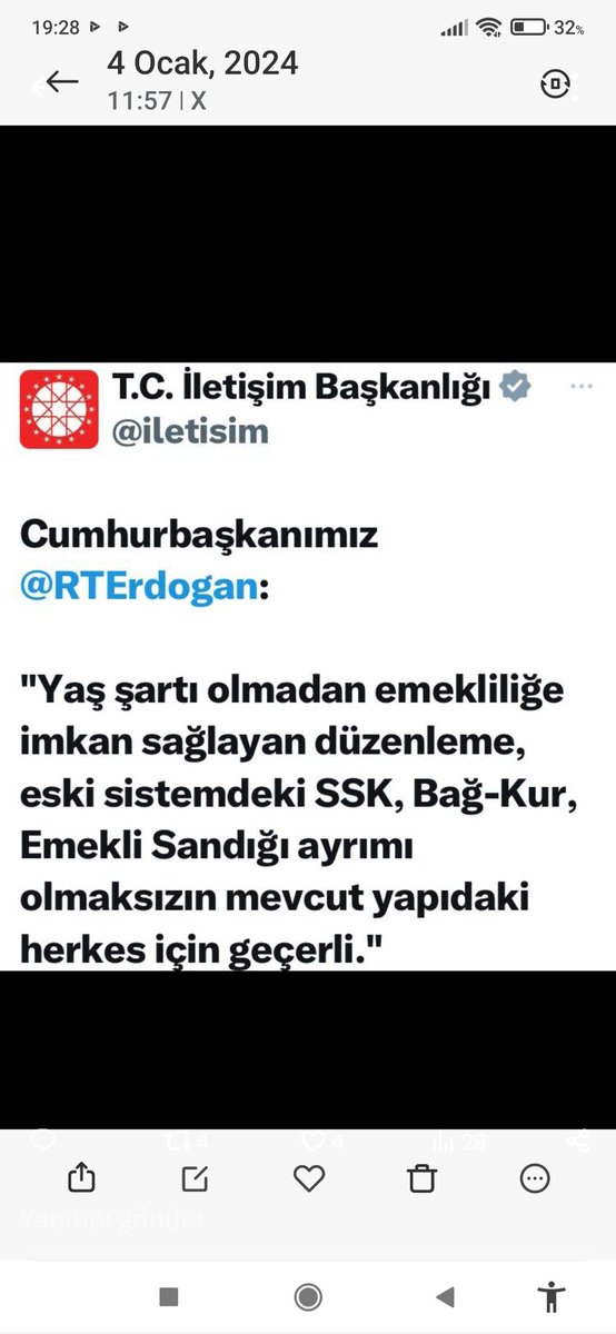<a href="/iletisim/">T.C. İletişim Başkanlığı</a> Birimiz 09.09.1999 sigorta girişli digerimiz 07.03.2001 sigorta girişli 
Aynı askerliği ve borçlanmayı yapıyoruz
07.03.2001 sigorta girişli İşçi esnaf çiftçi EYT den EMEKLİ 
09.09.1999 girişli polis asker ve memurlar değil, çözüm bekliyoruz
<a href="/isikhanvedat/">Prof. Dr. Vedat Işıkhan</a>
#BorçlanmaMağduruMemurlar