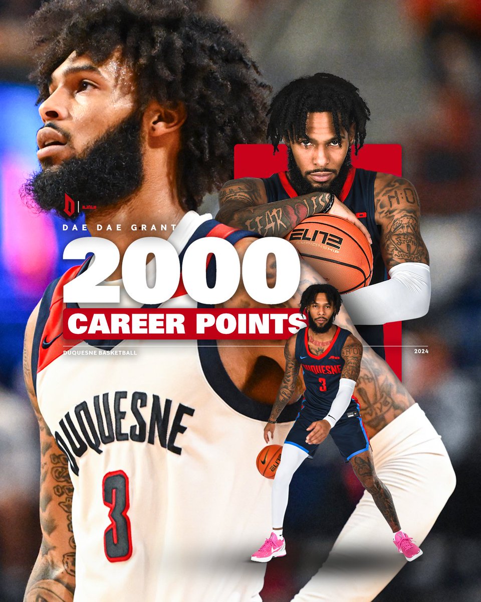 DuqMBB's tweet photo. Congrats to @DGrant_03 on 2⃣,0⃣0⃣0⃣ career points! https://t.co/J9zXZmXNfn