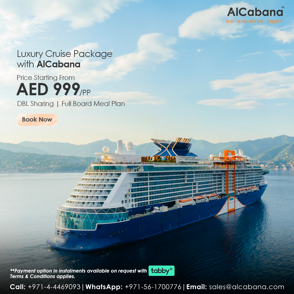 Hello_AlCabana's tweet photo. Set sail on a luxurious voyage with AlCabana's Cruise Package, available at the enticing rate of AED 999 for double occupancy. Immerse yourself in the epitome of luxury and sophistication!
#LuxuryCruiseExperience #AlCabana #MemorableVoyage #AlCabanaAdventures #AllInclusiveLuxury https://t.co/54YoMcRn3w