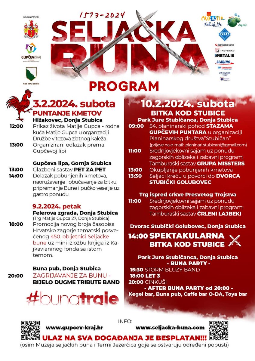 Vidimo se na Seljačkoj Buni 10.2.!