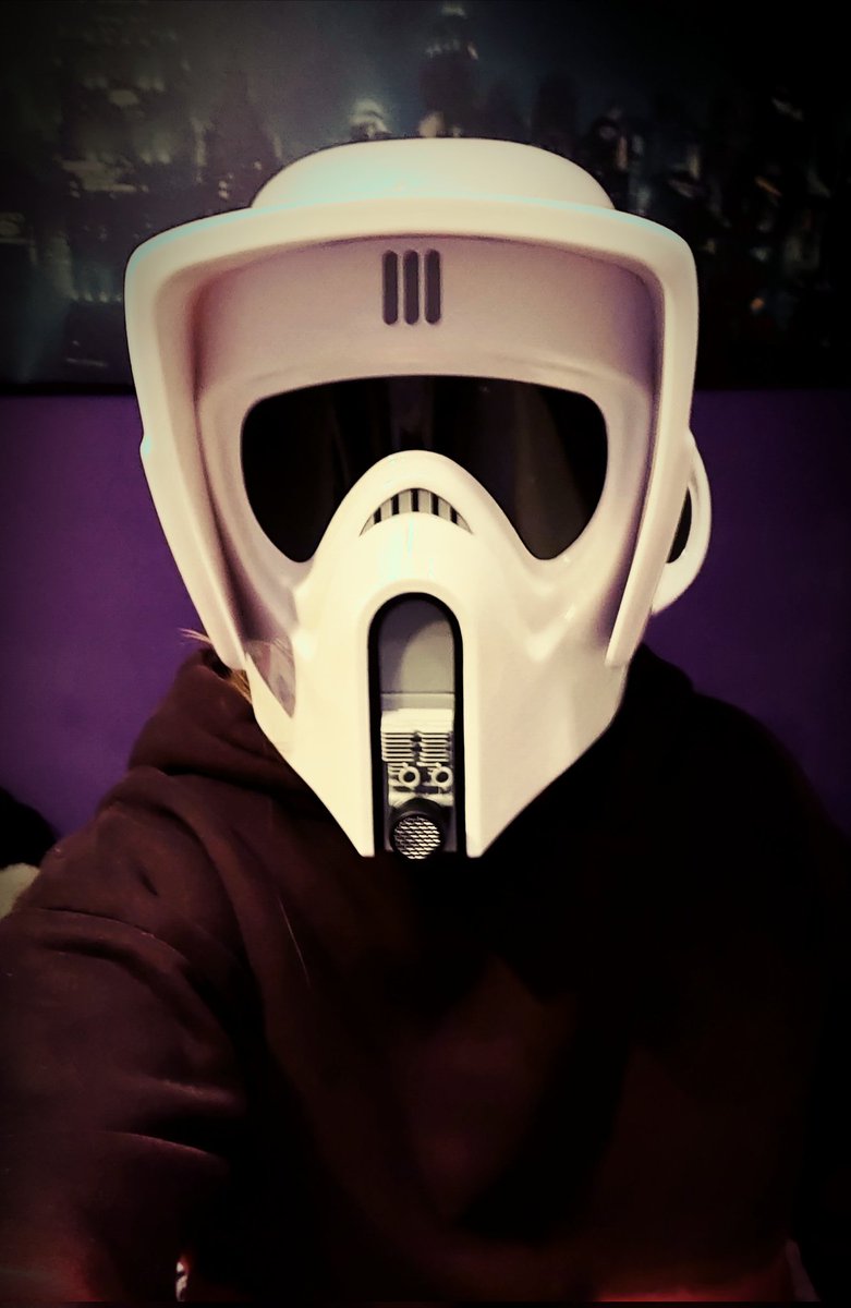 My scout trooper helmet came in today 😃😲 #StarWars #ScoutTrooper