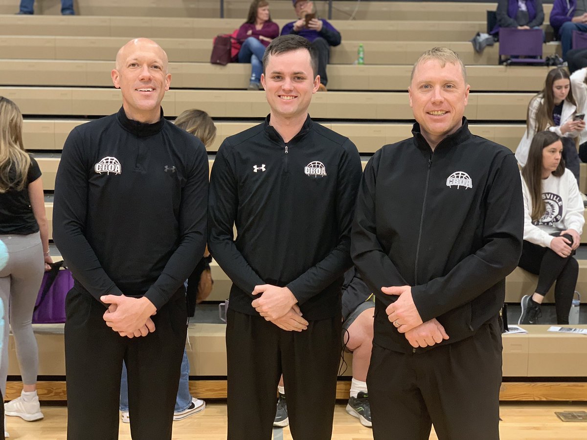 Today’s officiating crew for games 1 and 2 are from the <a href="/CBOA_Ref/">CBOA_Ref</a>.  Referee’s are Sam Barnes, Spencer Kelly, &amp; Jamie Hughes. <a href="/TheSteveCombs/">Steve Combs</a> <a href="/RameyBBallLLC/">Ramey Basketball LLC</a> <a href="/Rameybasketball/">Terrell Ramey</a>