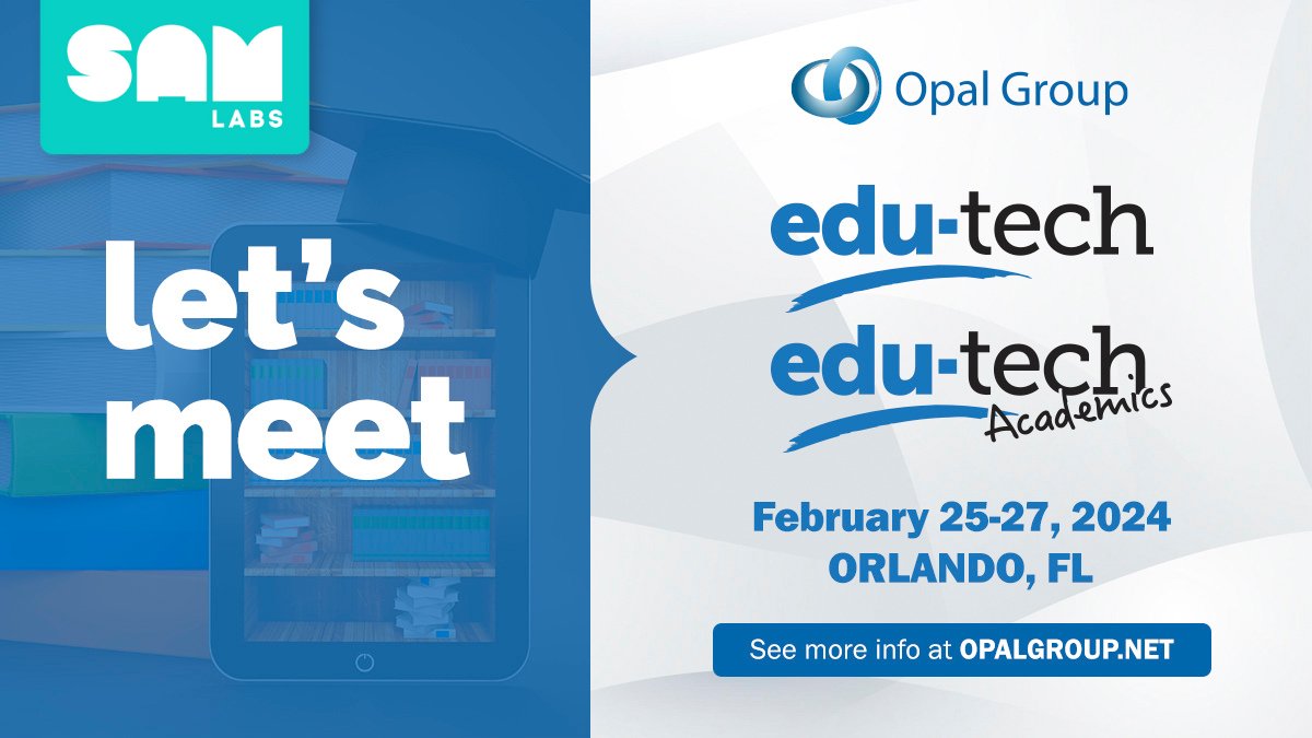 Meet with us at the #OpalEduTech24 & #EduTechAcademics24 to learn about all that SAM Labs has to offer. From hardware and software resources to ready-to-use lesson plans & activities, we provide everything educators need for seamless STEAM implementation. #OpalGroup #Opalk12