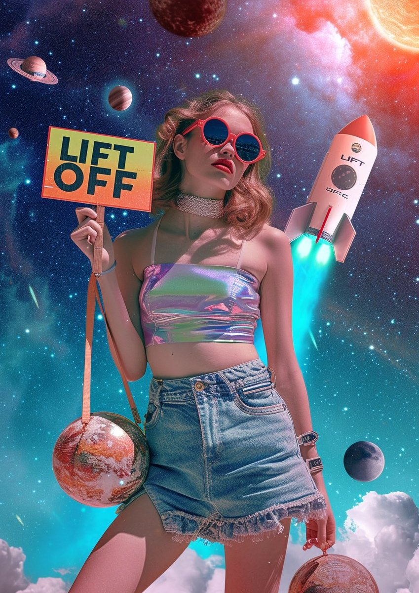 We have Lift Off! 
#SpaceFashion #LiftOff #Space #SpaceArt