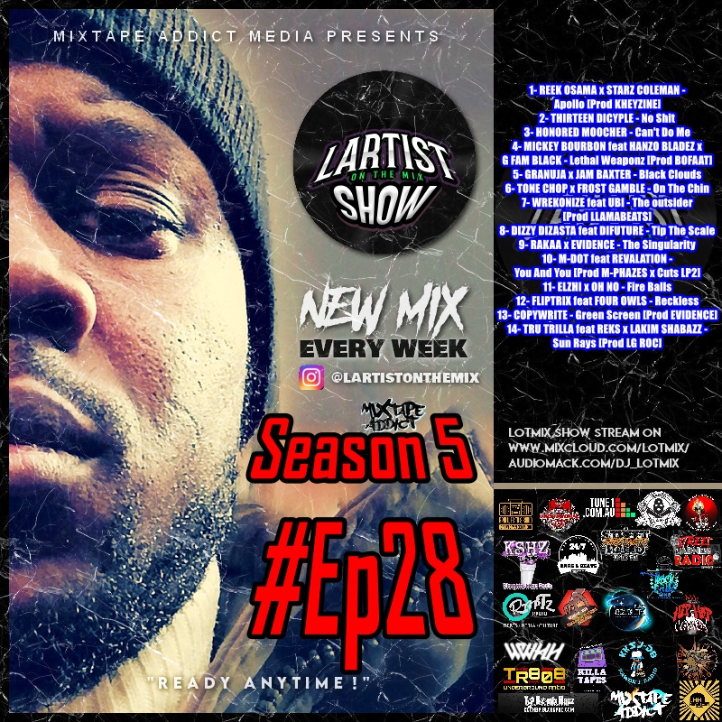 dj_Lotmix's tweet photo. 🚨NEW LOTMIX SHOW-S5Ep28 by @dj_lotmix ft #ReekOsama @StarzColeman @Kheyzine_Beats @Abs_Superb @tonechop @FrostGamble @Wrekonize @BoFaat @ActualJamBaxter @TheRealRakaa @MDotBoston @RevOfEMS @ELZHI @mrfliptrix @COPYWRITE614 @Trutrilla050 @lgroc &more
🎧https://t.co/4cdv9E7C2B https://t.co/DHlMpG6VxW
