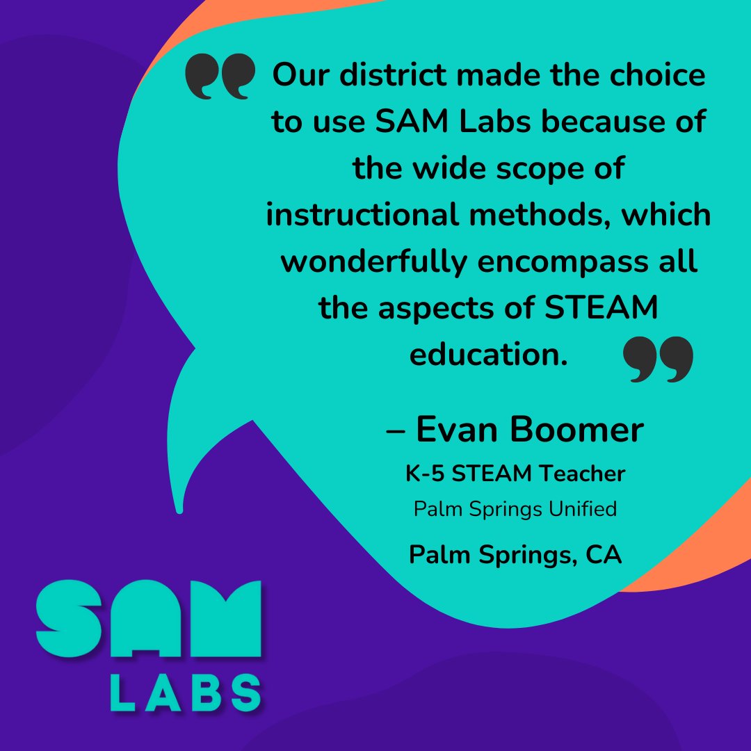 We're thrilled to hear you're loving your experience with SAM Labs! 🚀 From a dynamic curriculum tailored to different grade levels to seamless usability for all coding skill levels – we're here to make STEM education an inspiring journey for teachers and students!