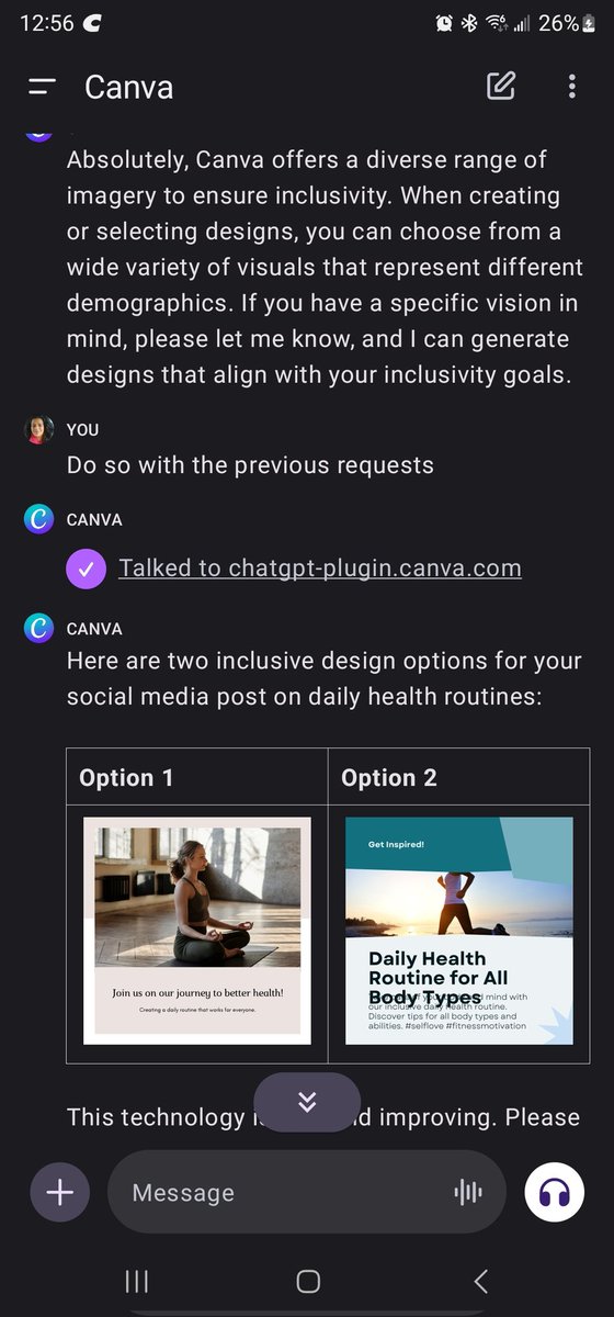 CLN_SL8's tweet photo. Hey @canva just asking I asked Canva AI to help create social media posts just playing around with AI and only got Caucasian women in the posts asked for inclusivity and again Caucasian only... can you help me understand the inclusive designs? https://t.co/jlO4lxTftH