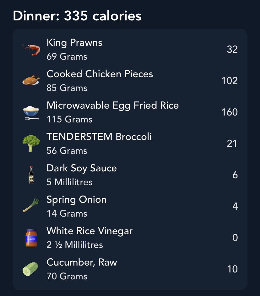 endrcity's tweet photo. OMAD: chicken and prawn egg fried rice with tender-stem broccoli &amp; cucumber
= 335 cals, 36.7g protein

This was genuinely my most delicious omad in SO LONG the flavour was so good and I’m so full https://t.co/rQugm6PUkV