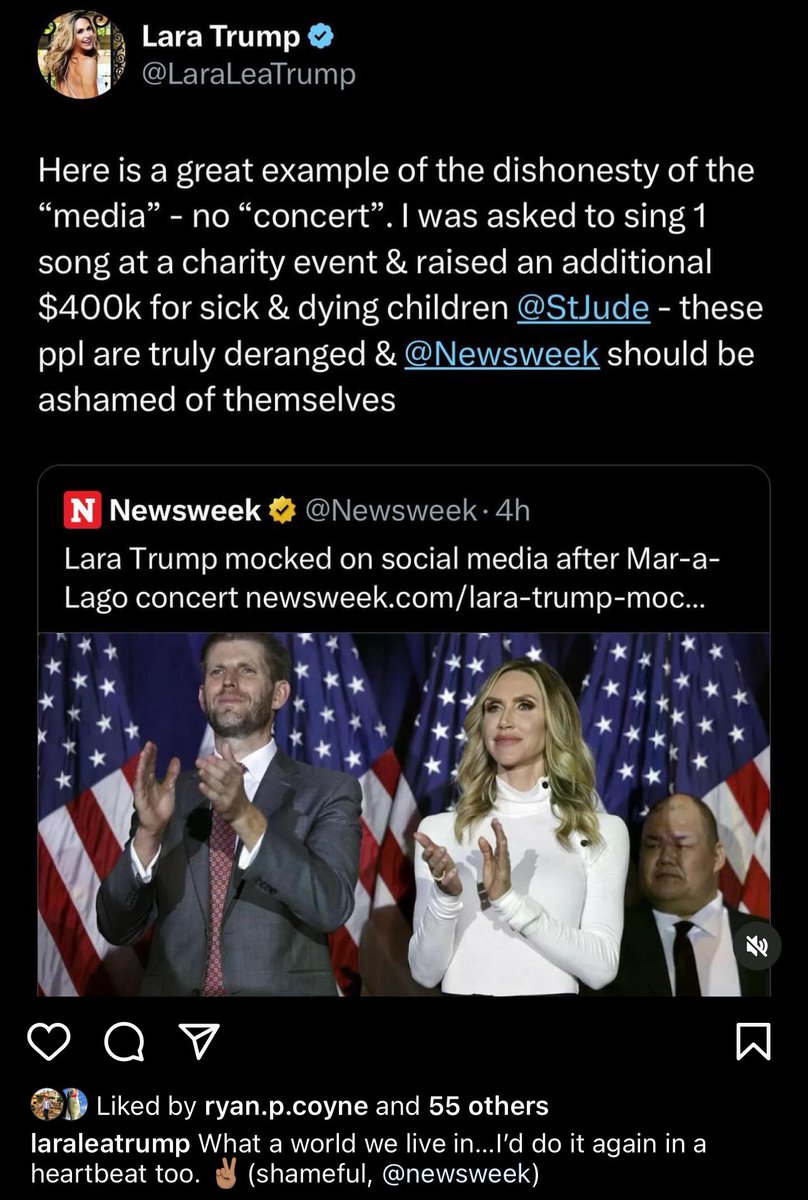 EricTrump's tweet photo. Truly horrible people! @Newsweek https://t.co/8KBp110XG3